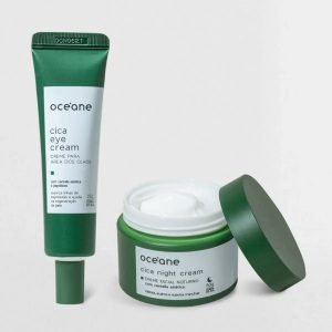Kit Creme Hidratante Facial Noturno + Creme para Área Dos Olhos Cica (2 Produtos)